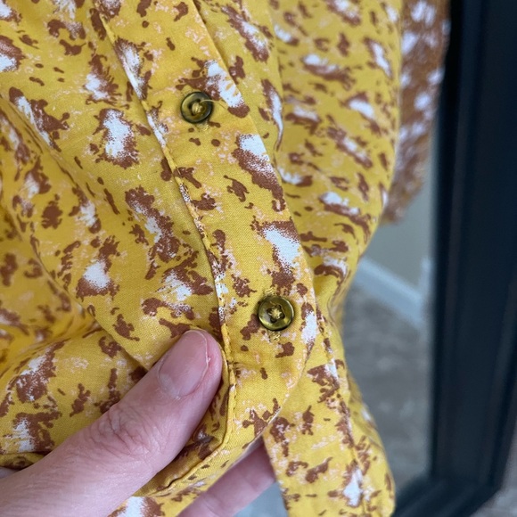 Joie Prairie Cottagecore Peasant Ruffle Button Up Long‎ Sleeve Top Size Small - Picture 4 of 10